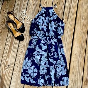 Gorgeous halter dress by Eliza J, sz 2, worn once. Like new condition!